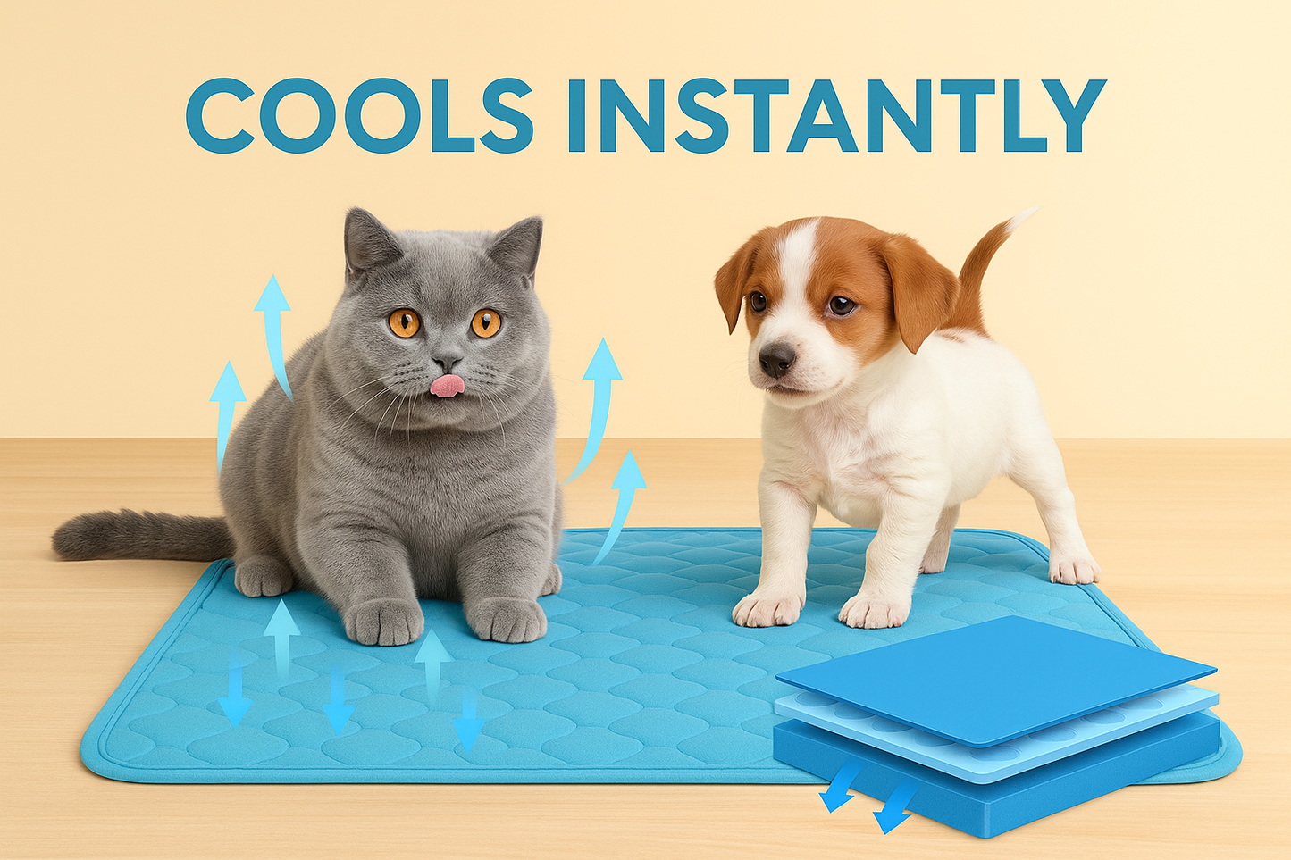 Tappetino raffredatore per gatti e cani
