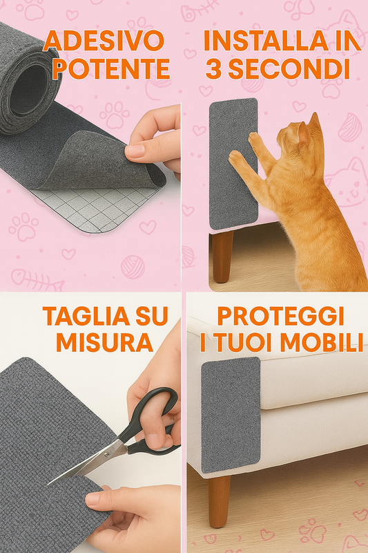 Tappetino adesivo tiragraffi per unghie