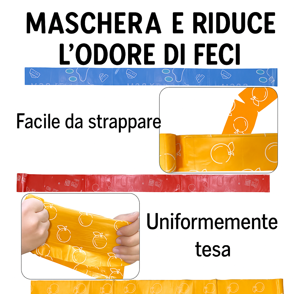 Sacchetti Spessi Profumati per Lettiera – Biodegradabili e a Prova di Perdite