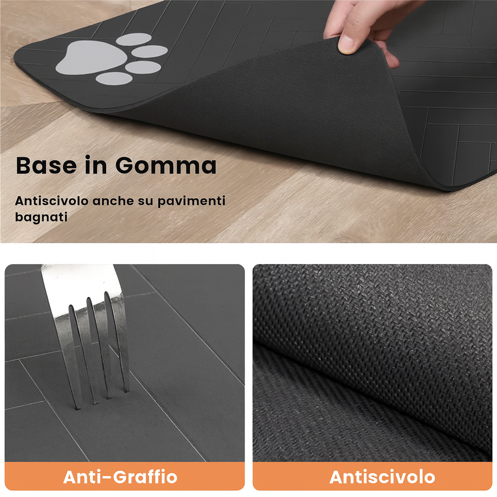 🐾 Tappetino Impermeabile Antiscivolo per Ciotole