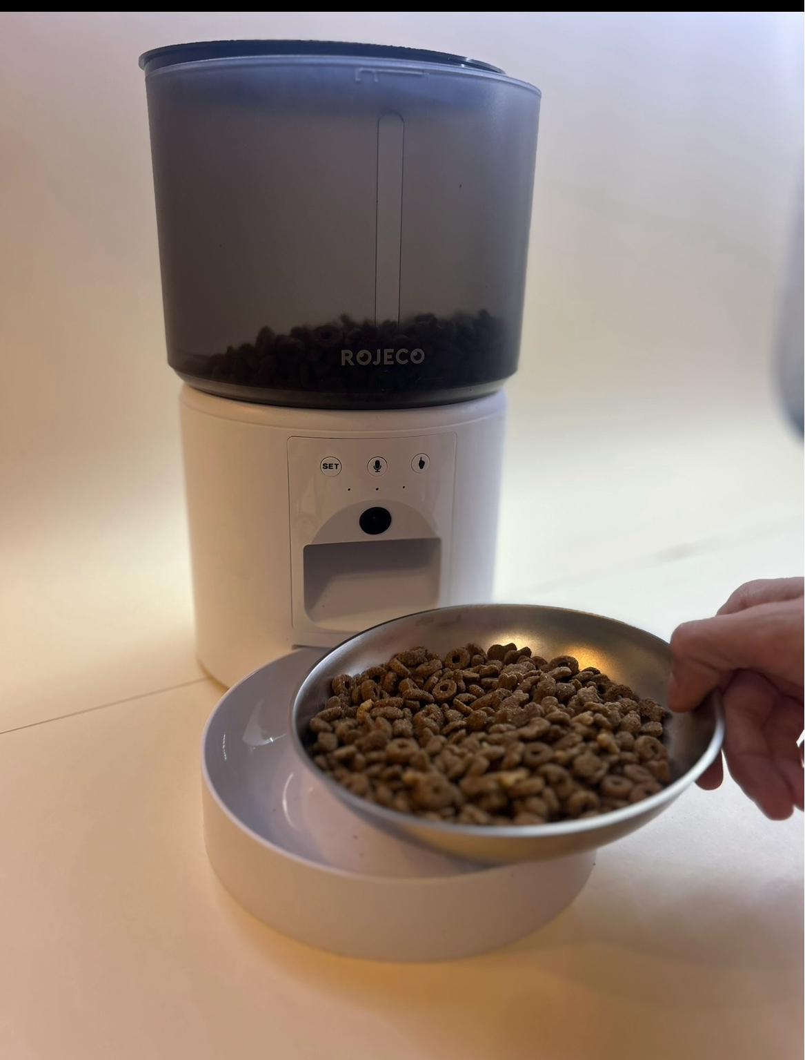 ROJECO Alimentatore automatico per gatti con videocamera