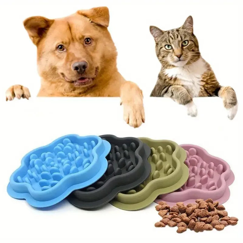 Piatto Interattivo in Silicone per Alimentazione Lenta – Ciotola Antisoffocamento per Cani e Gatti